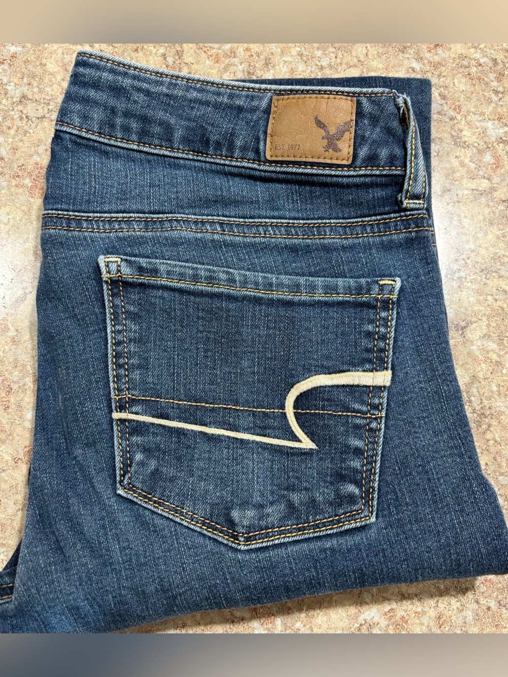 American Eagle Outfitters Dark Blue Straight Leg Jeans
